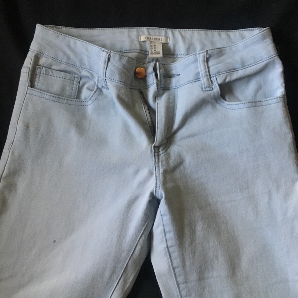 Forever 21 Light Blue Ankle Jeggings